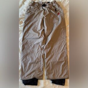 Burton Snowboard Pants Tan Elastic Size M Waist will Stretch up to 38”. Bio-Lite